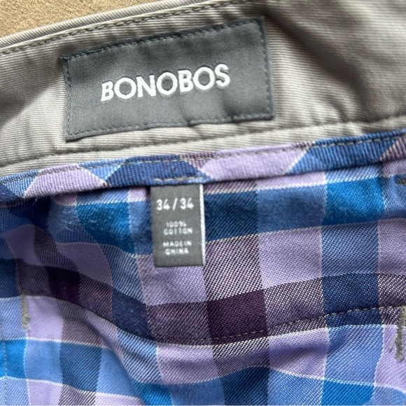 Bonobos Men's 34 X 34 Straight Leg Gray Grey Pants - Picture 3 of 7